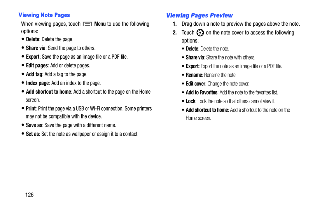 Viewing Pages Preview Galaxy Note 10.0 Wi-Fi