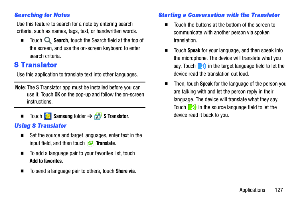 Using S Translator Galaxy Note 10.0 Wi-Fi