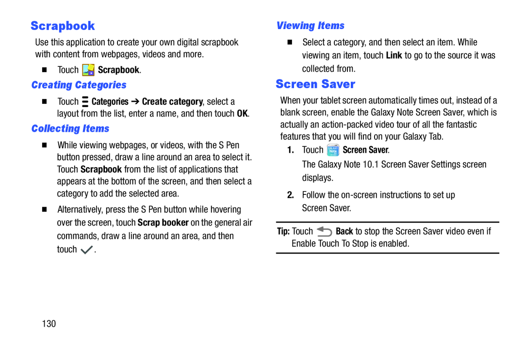 Viewing Items Galaxy Note 10.0 Wi-Fi