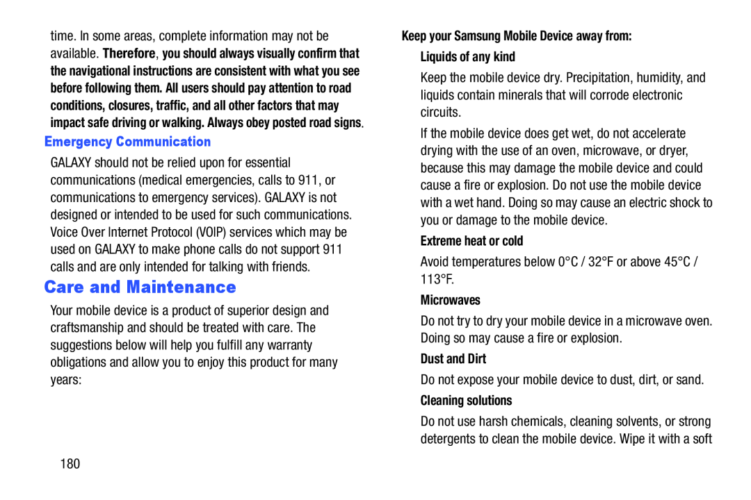 Care and Maintenance Galaxy Note 10.0 Wi-Fi