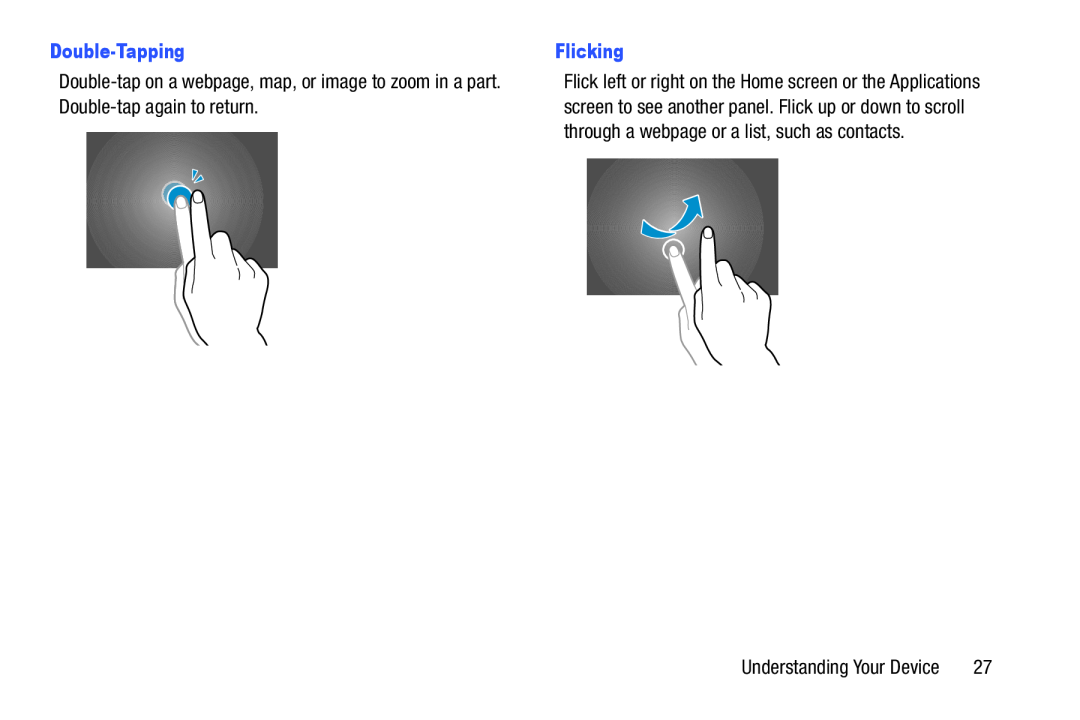 Double-Tapping Flicking