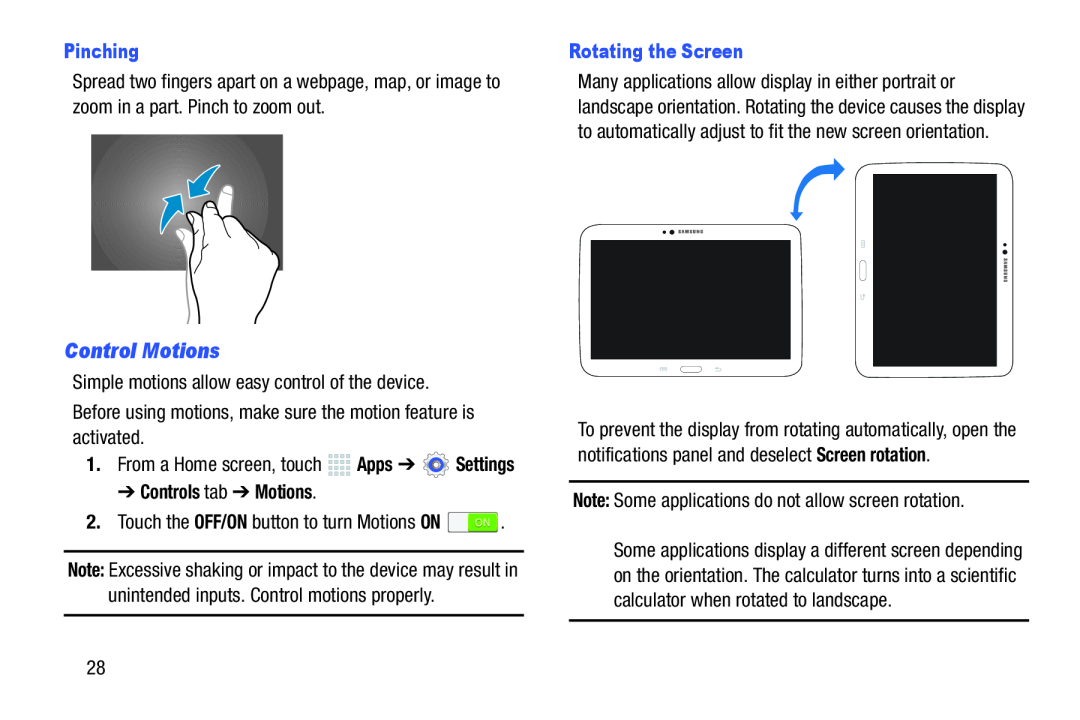 Control Motions Galaxy Note 10.0 Wi-Fi