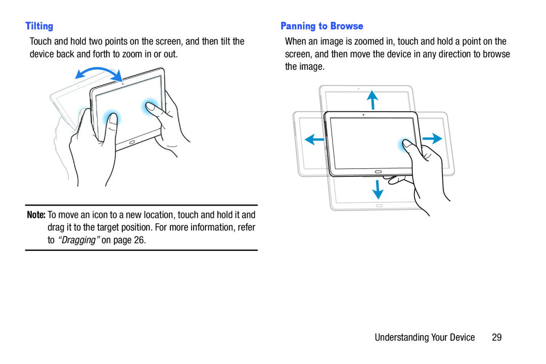 Tilting Panning to Browse