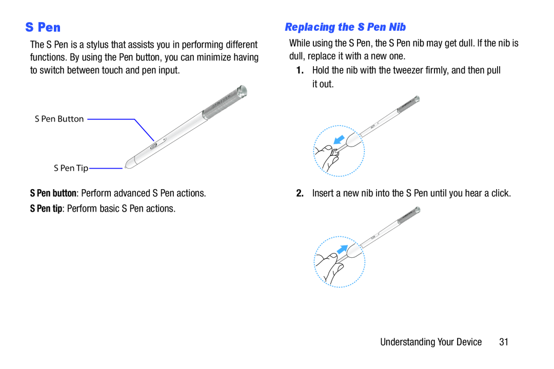 Replacing the S Pen Nib