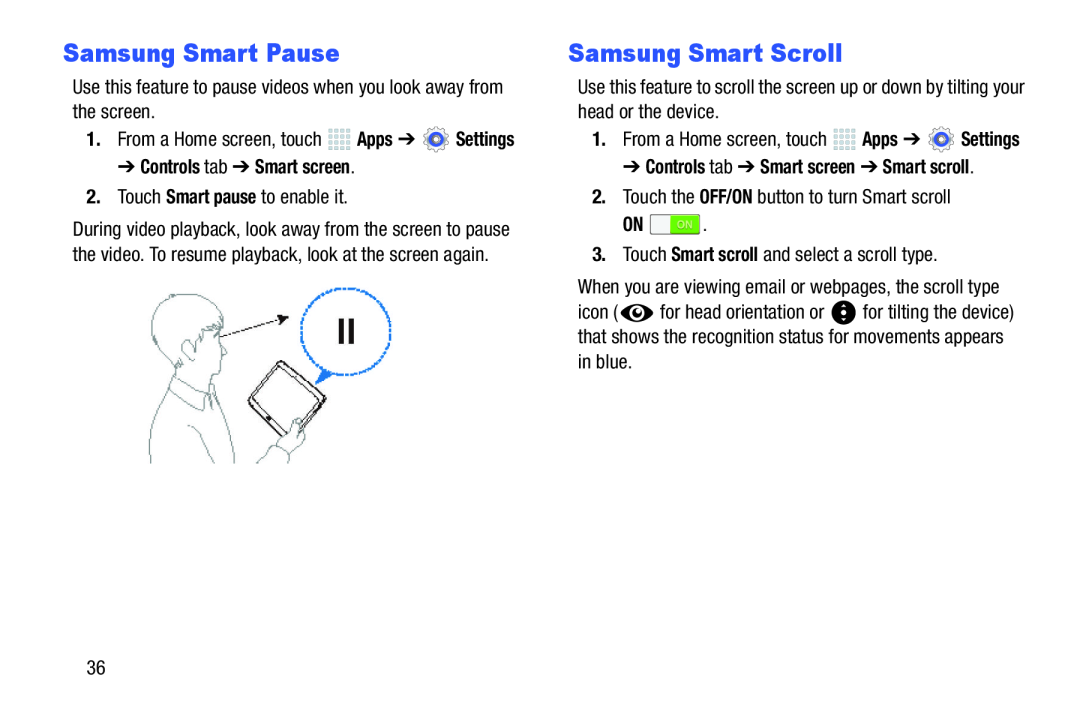 Samsung Smart Pause Samsung Smart Scroll