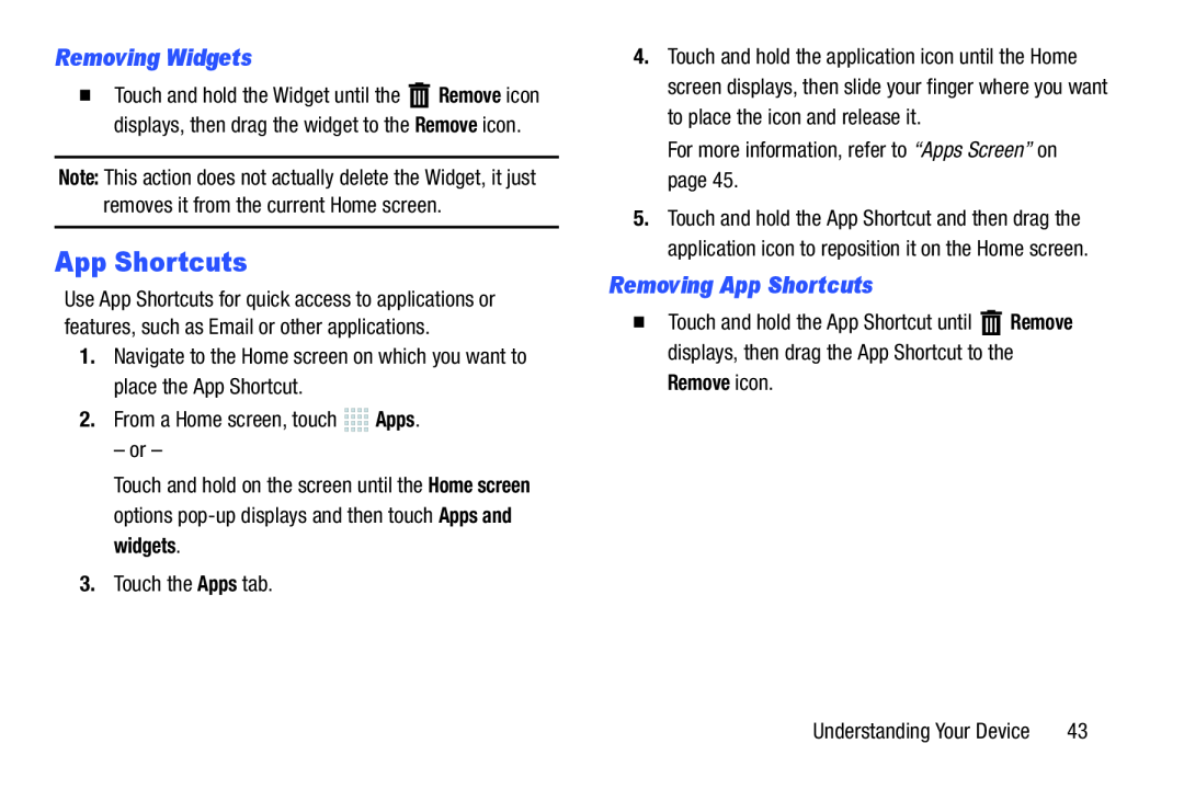 App Shortcuts Galaxy Note 10.0 Wi-Fi