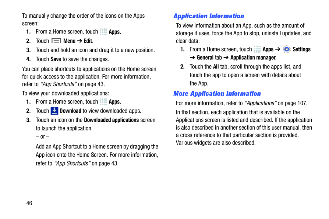 Application Information Galaxy Note 10.0 Wi-Fi