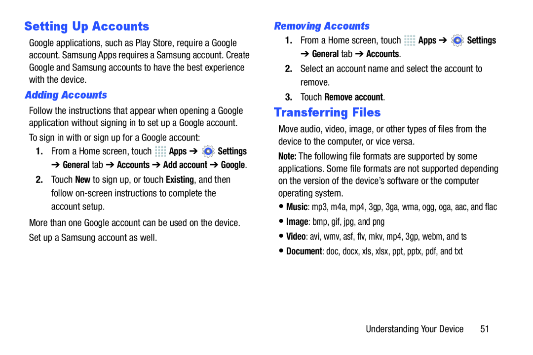 Setting Up Accounts Galaxy Note 10.0 Wi-Fi