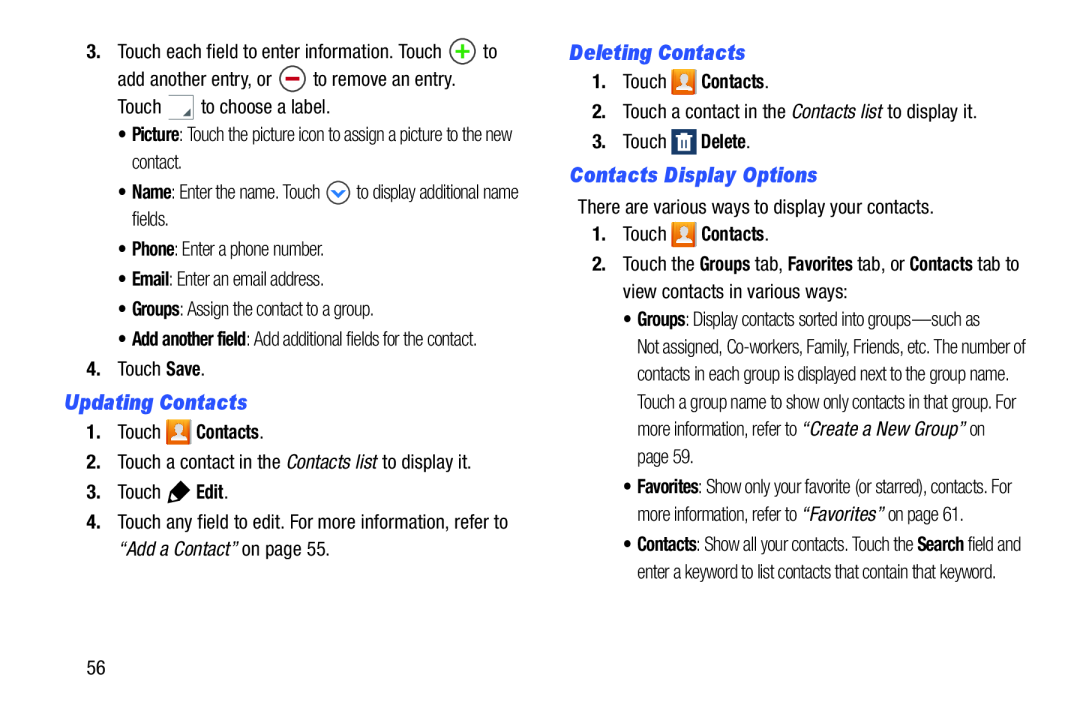 Updating Contacts Galaxy Note 10.0 Wi-Fi