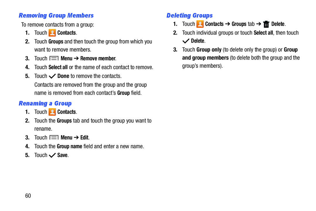 Removing Group Members Galaxy Note 10.0 Wi-Fi