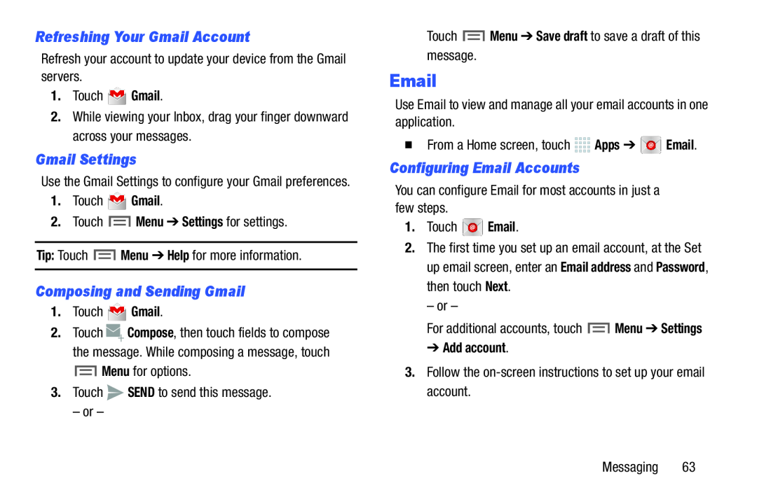 Composing and Sending Gmail Galaxy Note 10.0 Wi-Fi