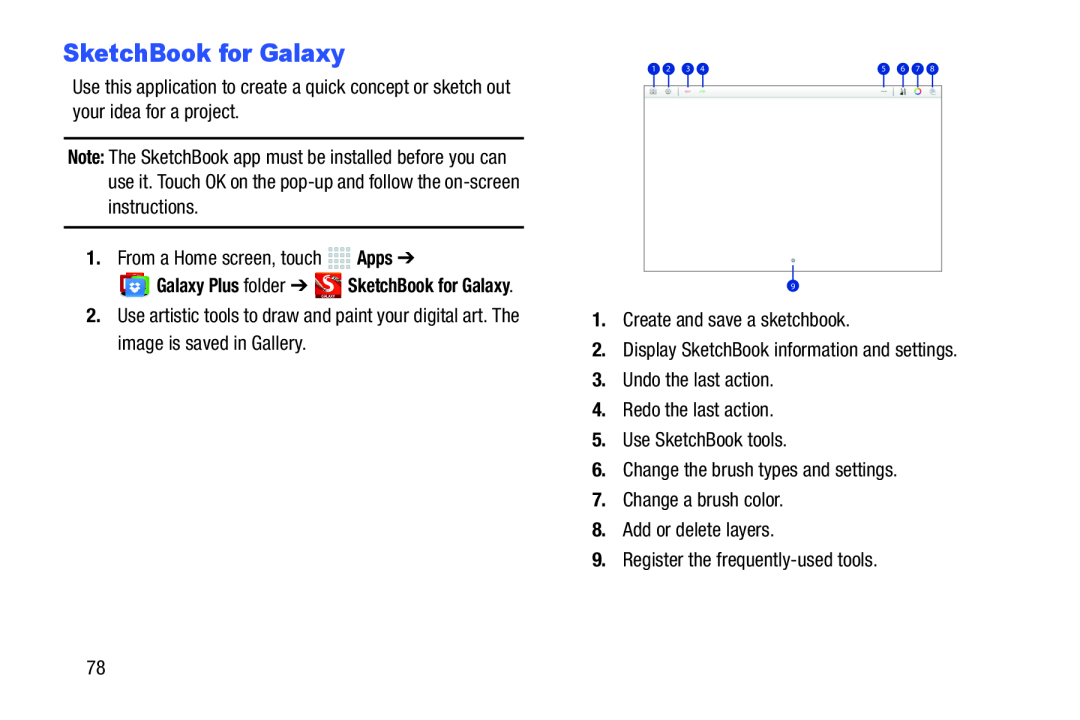 SketchBook for Galaxy Galaxy Note 10.0 Wi-Fi