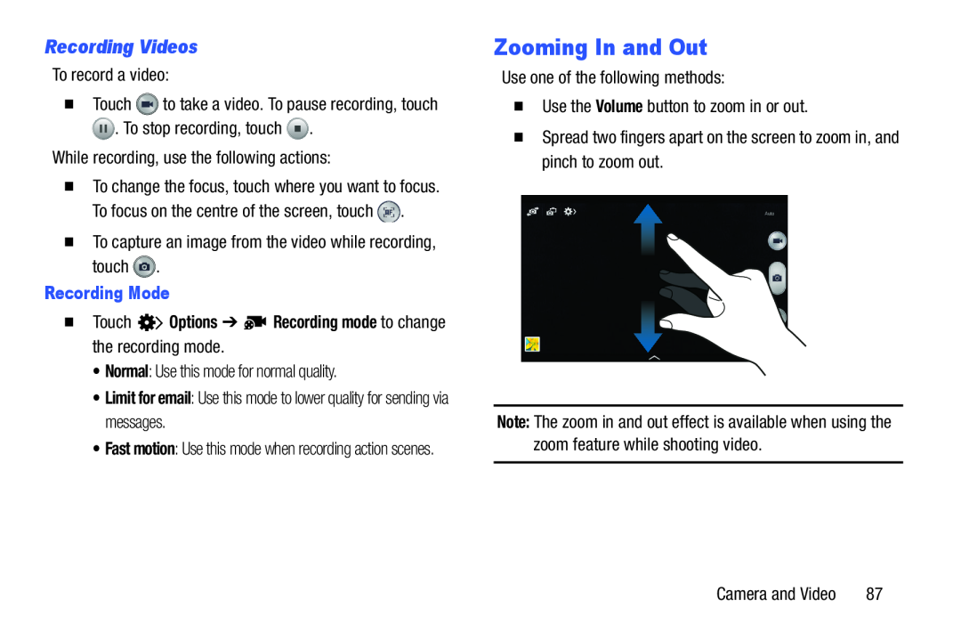 Zooming In and Out Galaxy Note 10.0 Wi-Fi