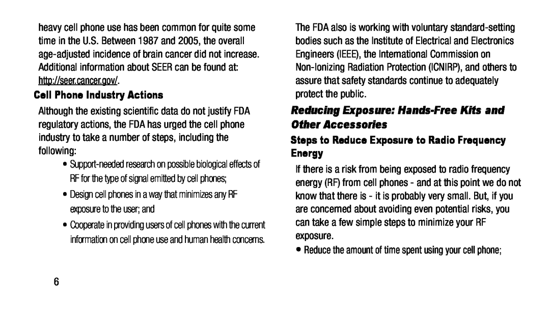 Steps to Reduce Exposure to Radio Frequency Energy Galaxy Note 8.0 AT&T