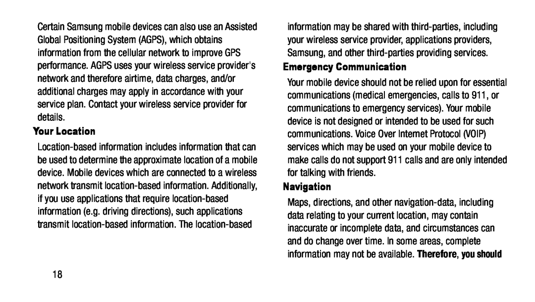 Navigation Galaxy Note 8.0 AT&T