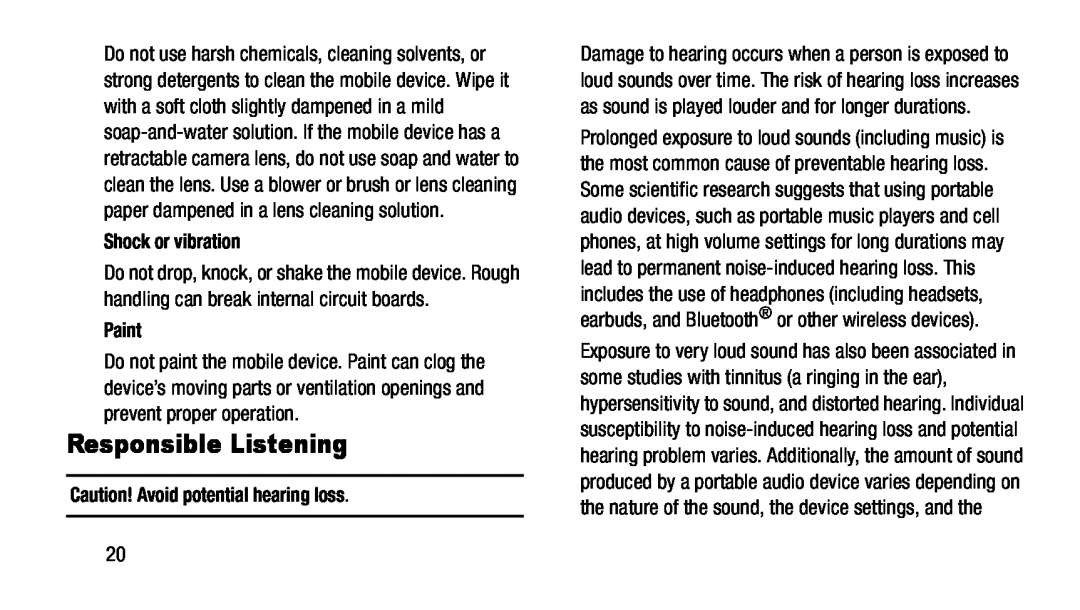 Shock or vibration Paint