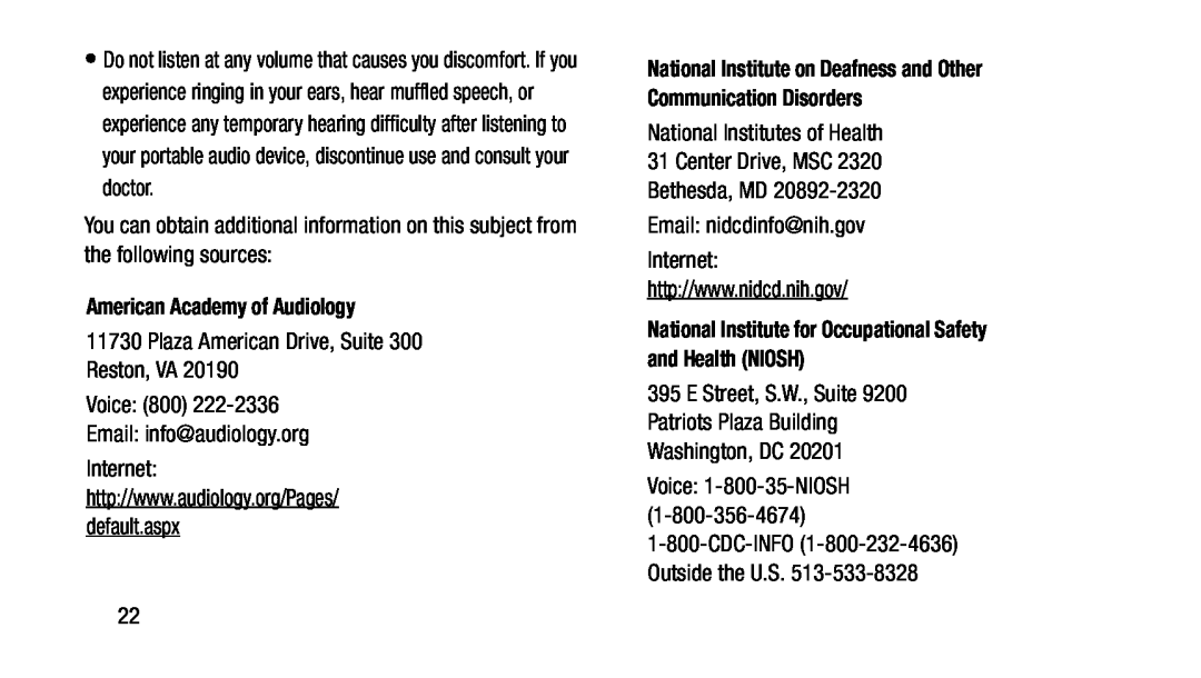 American Academy of Audiology 11730 Plaza American Drive, Suite 300 Reston, VA