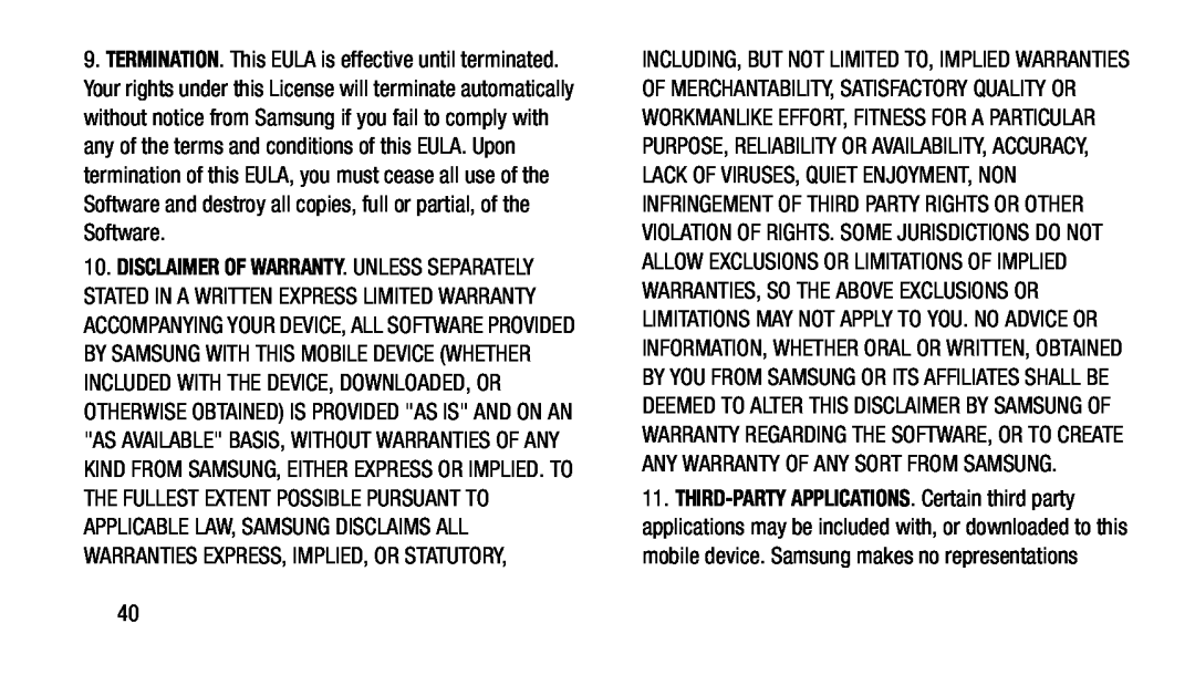 TERMINATION Galaxy Note 8.0 AT&T