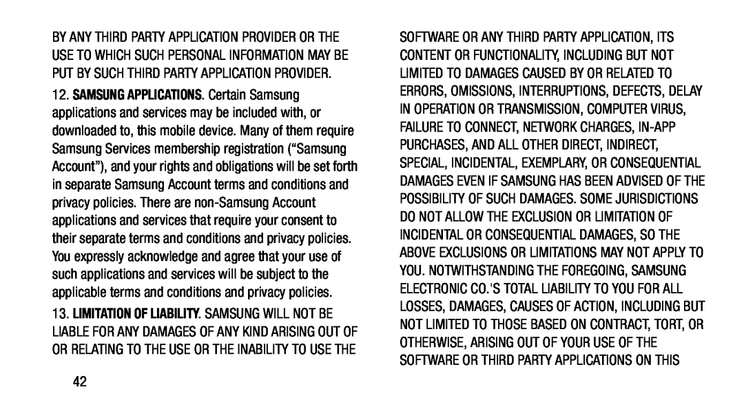 12.SAMSUNG APPLICATIONS. Certain Samsung . Certain Samsung