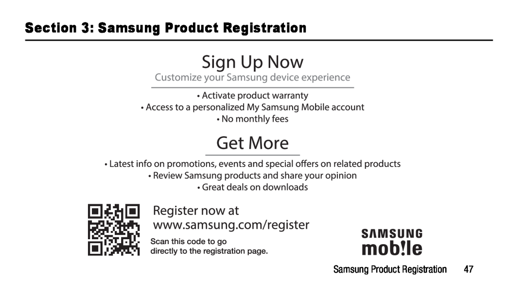 Section 3: Samsung Product Registration Galaxy Note 8.0 AT&T