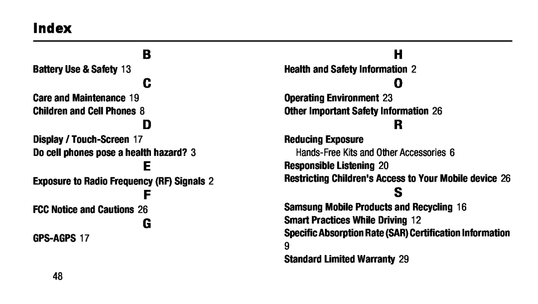 Exposure to Radio Frequency (RF) Signals Galaxy Note 8.0 AT&T