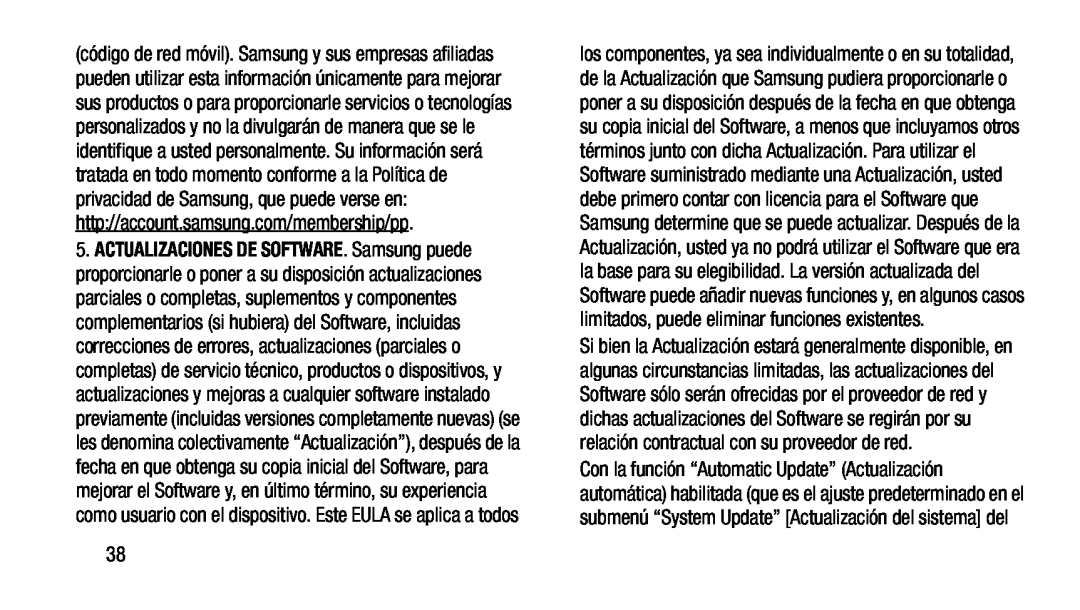 ACTUALIZACIONES DE SOFTWARE Galaxy Note 8.0 AT&T