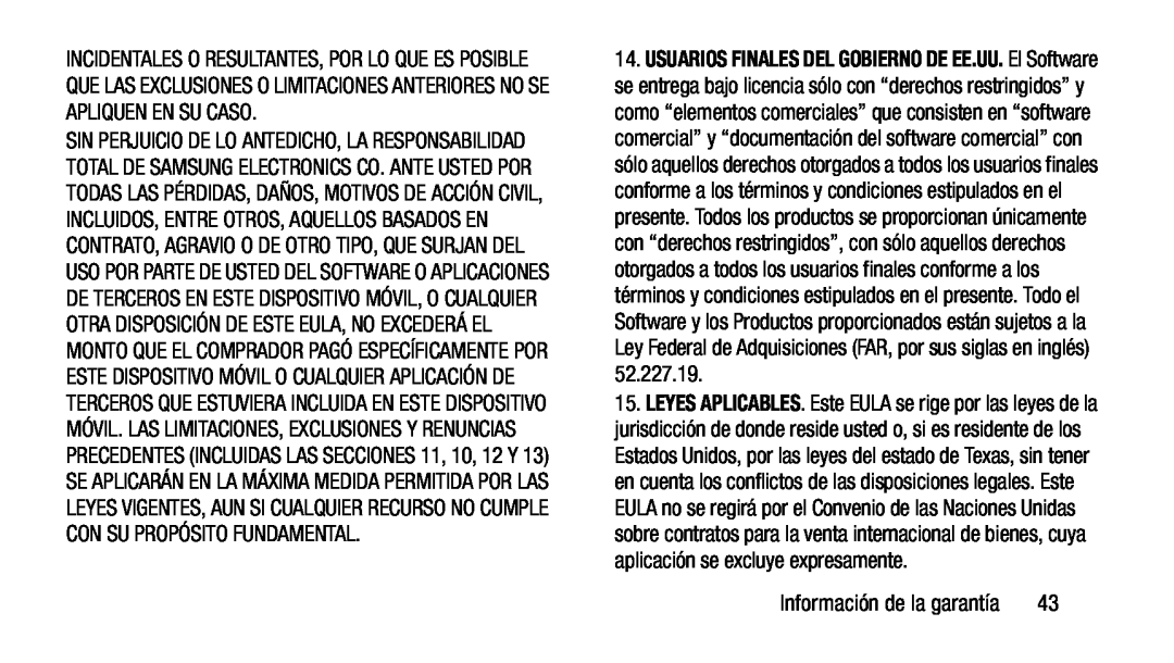 Información de la garantía Galaxy Note 8.0 AT&T