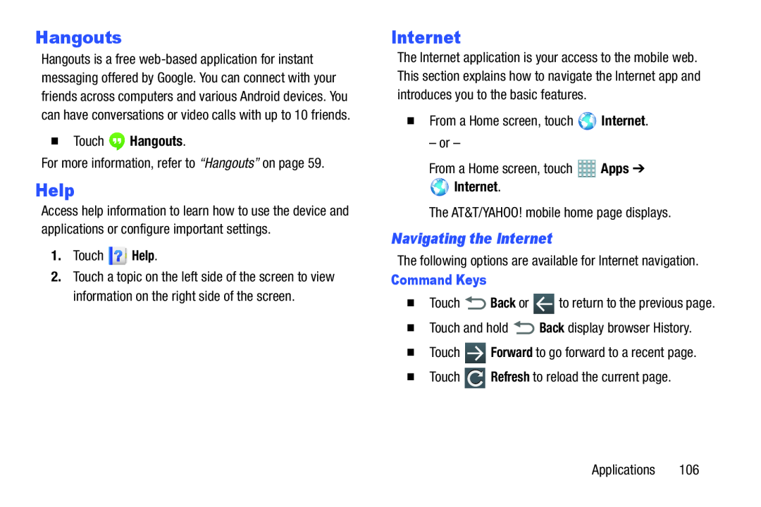 Navigating the Internet Help