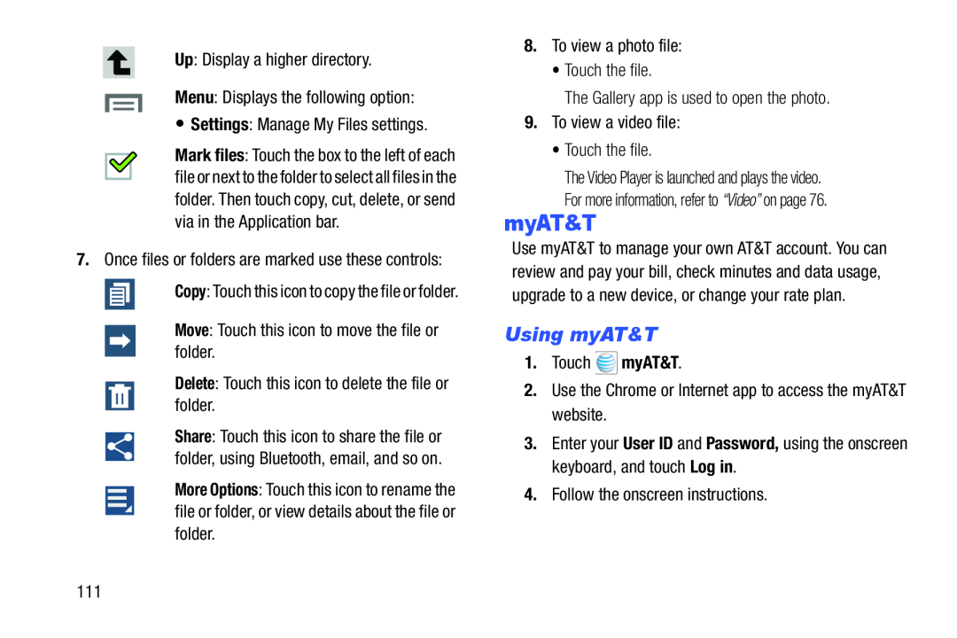 Using myAT&T myAT&T