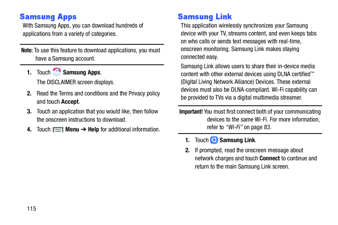 Samsung Apps Galaxy Note 8.0 AT&T