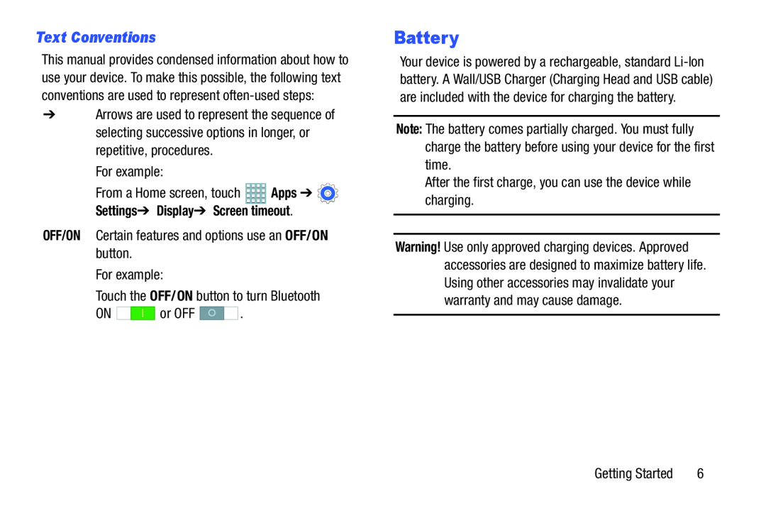 Text Conventions Galaxy Note 8.0 AT&T