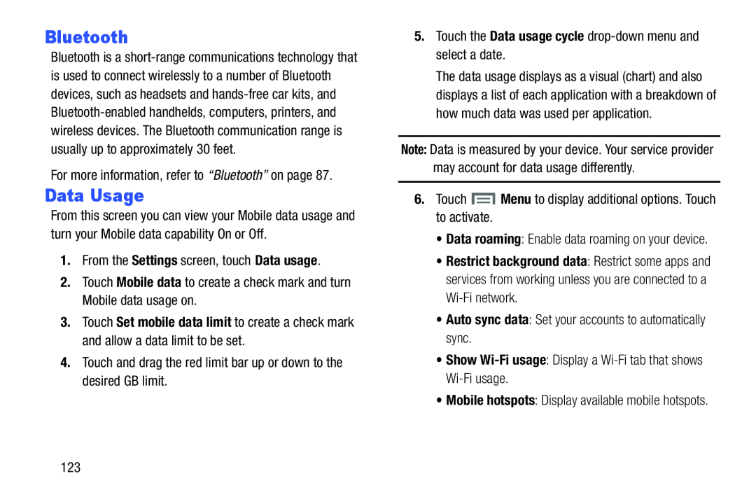 Data Usage