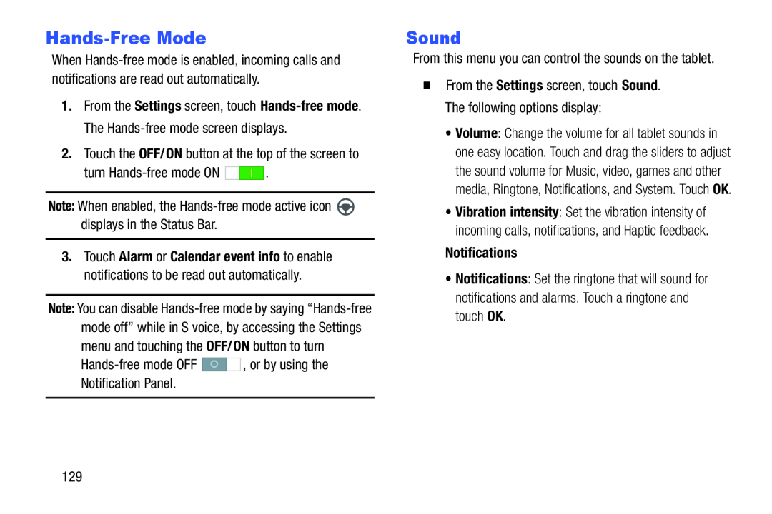 Hands-FreeMode Sound