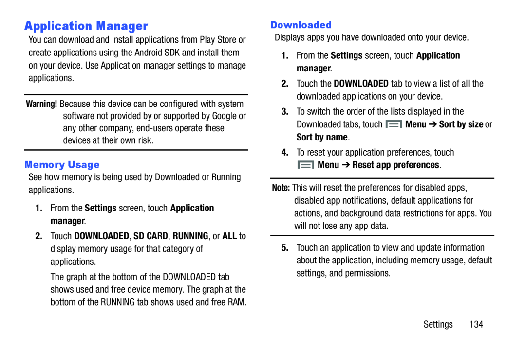 Application Manager Galaxy Note 8.0 AT&T