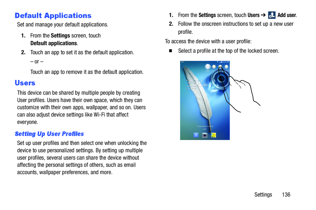 Setting Up User Profiles Default Applications