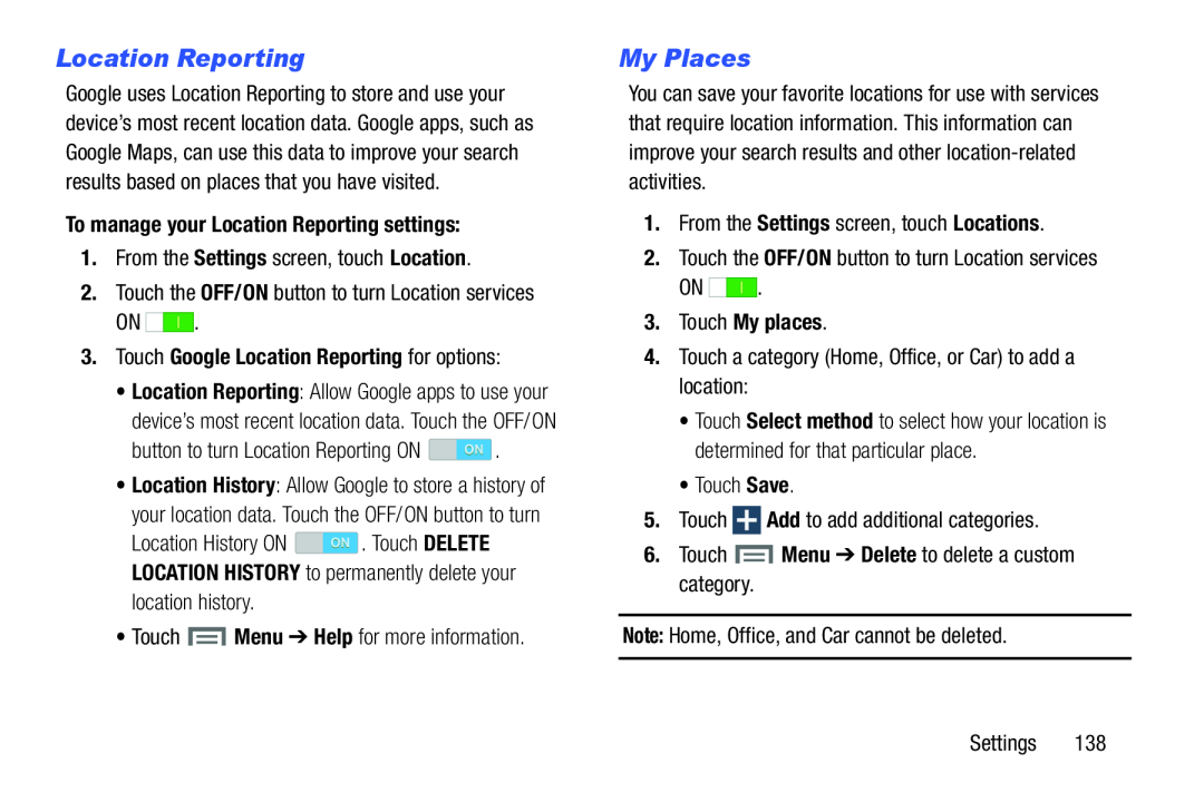 Location Reporting Galaxy Note 8.0 AT&T