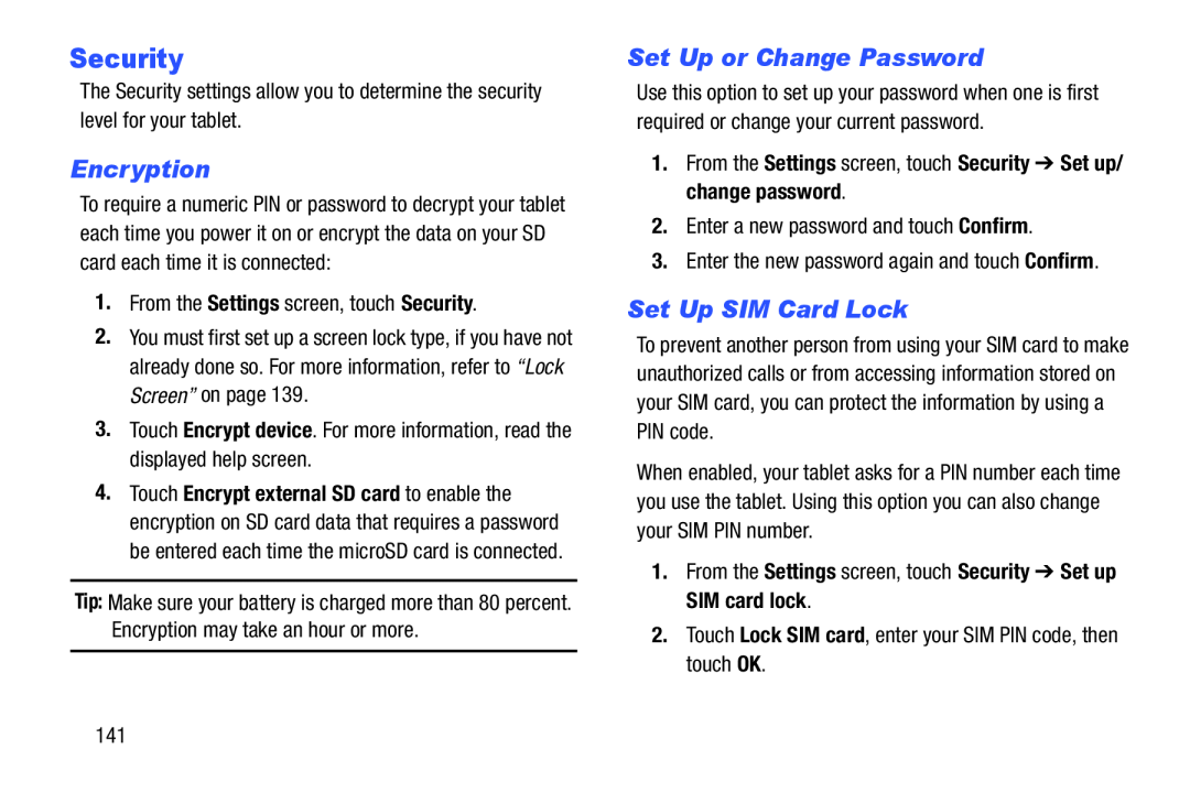 Set Up SIM Card Lock Galaxy Note 8.0 AT&T