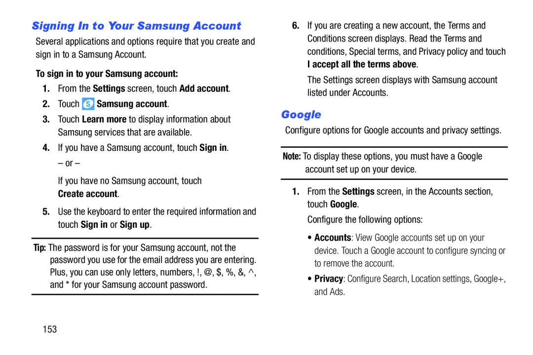 Signing In to Your Samsung Account Google