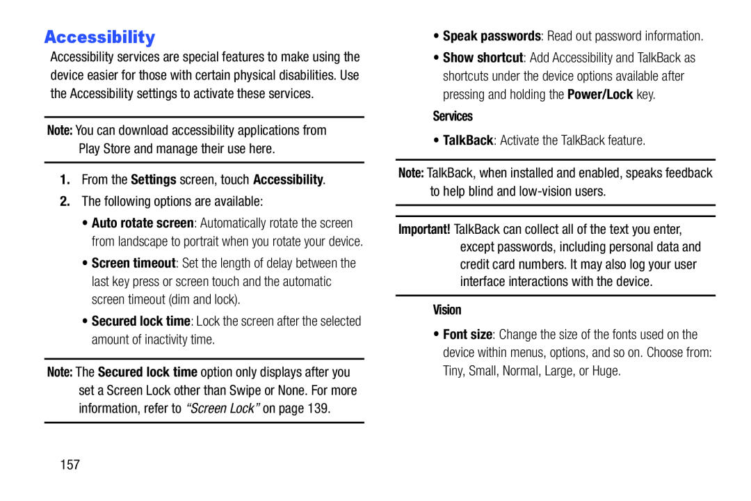 Accessibility Galaxy Note 8.0 AT&T