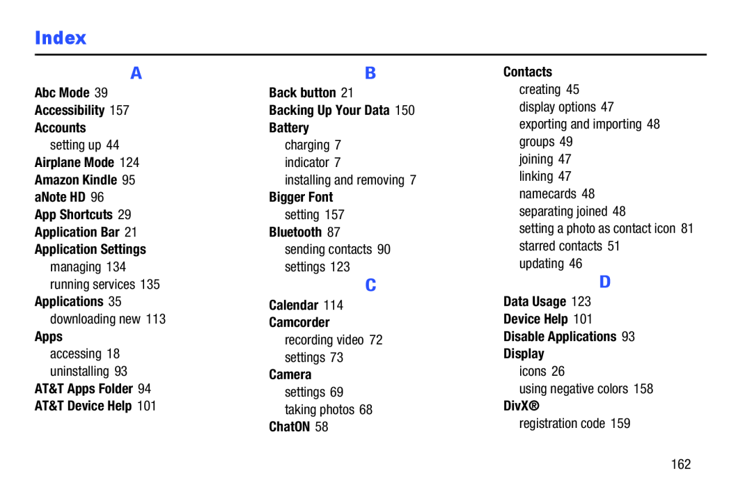 Index Galaxy Note 8.0 AT&T