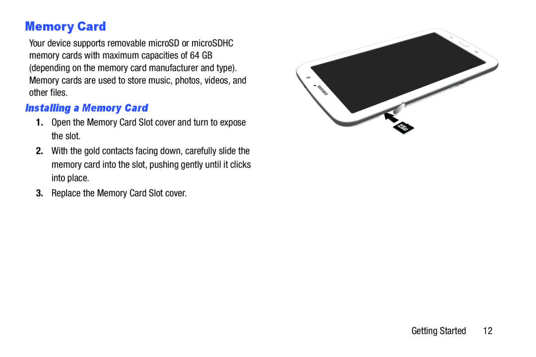 Installing a Memory Card Galaxy Note 8.0 AT&T