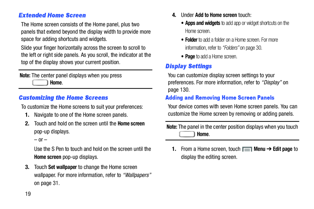 Display Settings Galaxy Note 8.0 AT&T