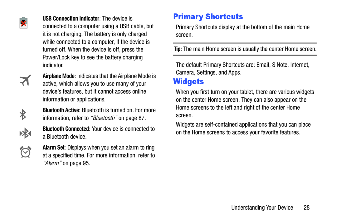 Primary Shortcuts Widgets