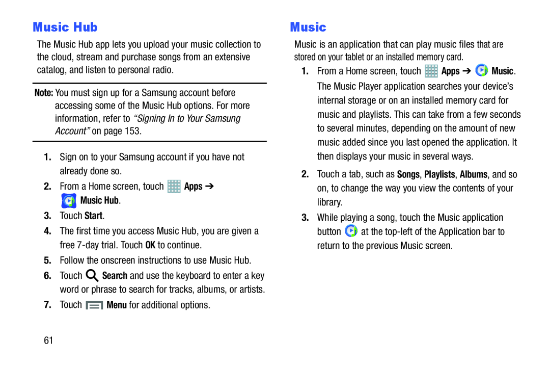 Music Hub Galaxy Note 8.0 AT&T