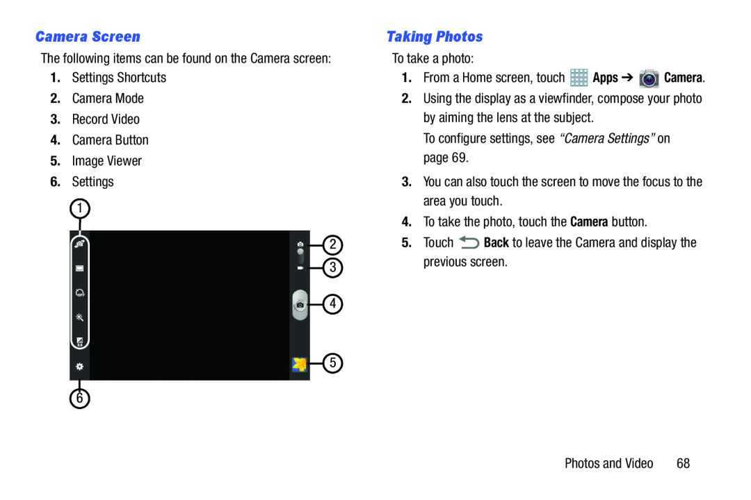 Camera Screen Galaxy Note 8.0 AT&T