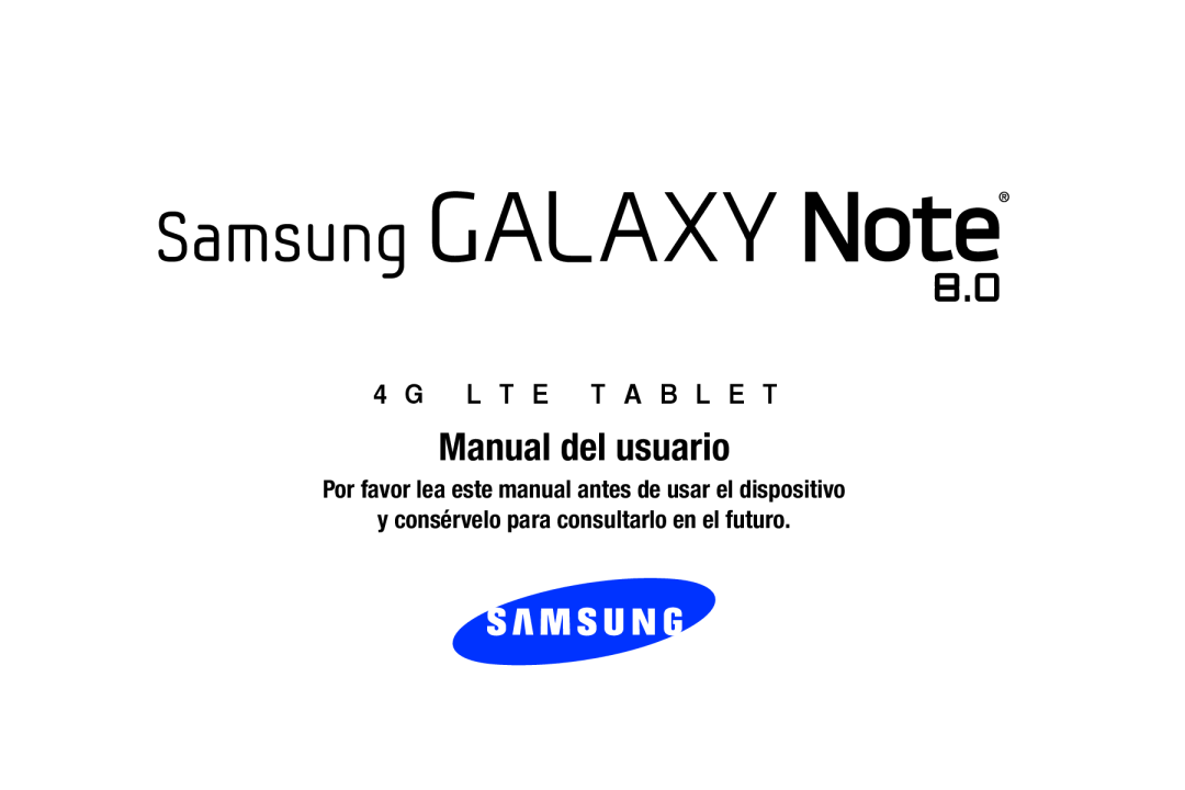 4 G L T E T A B L E T Galaxy Note 8.0 AT&T