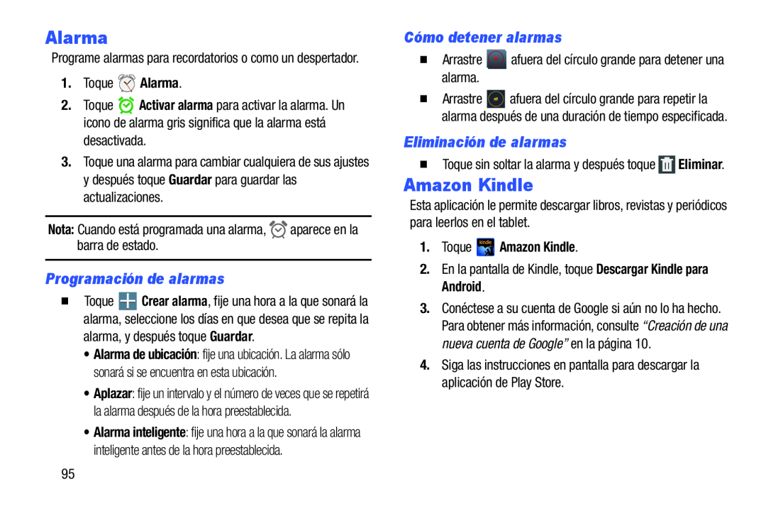 Programación de alarmas Cómo detener alarmas