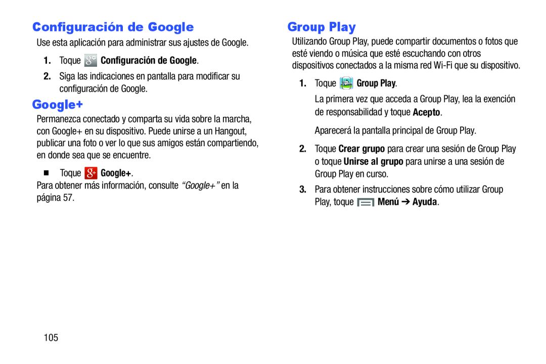 Configuración de Google Group Play