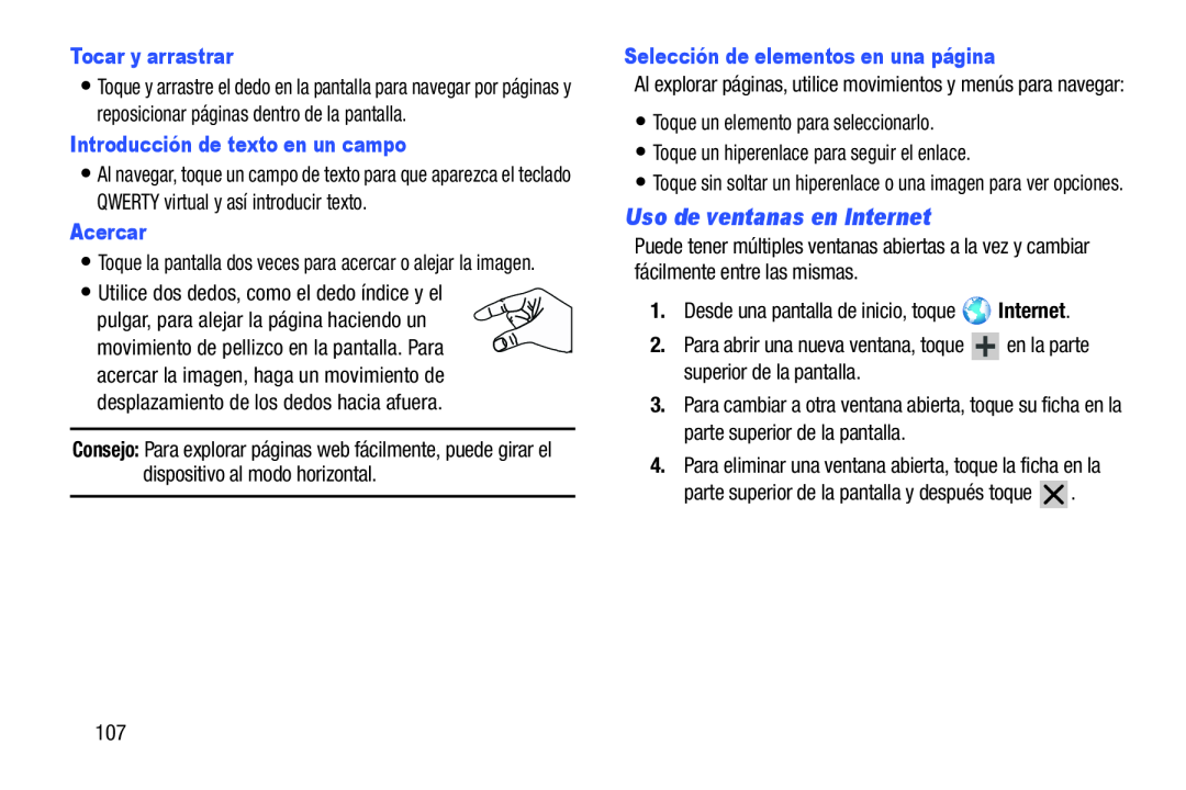 Uso de ventanas en Internet Galaxy Note 8.0 AT&T