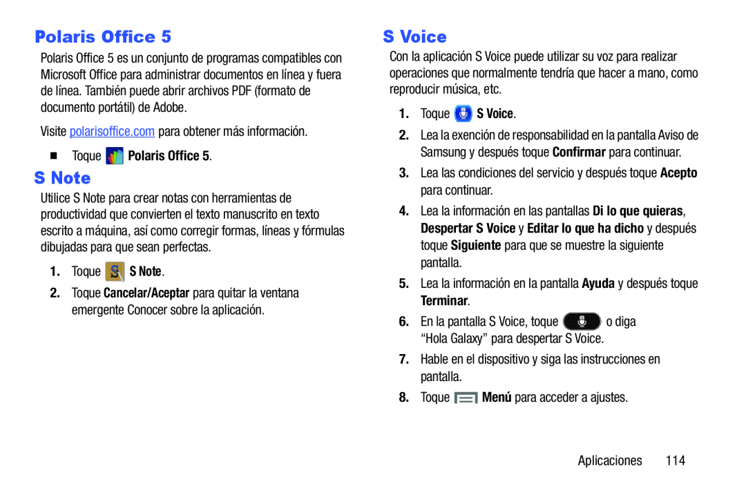 S Voice Galaxy Note 8.0 AT&T